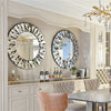 3D Large Accent Mirror Fireplace Decorative Mirror with Beveled Glass Frame Edge