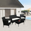 4Piece Garden Rattan Furniture Sofa Set with Chairs Seats Outdoor Patio Balcony
