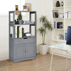 Kitchen Cupboard Bathroom Cabinet Freestanding Storage Cabinet Bookcase W/2 Door