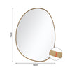 Wall Mounted Framed Mirror Vanity Makeup Bedroom Glass Dressing Mirror Shaped