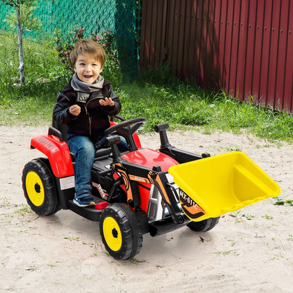 12V Kids Ride on Excavator Electric Loader Digger Construction Vehicle Toy Car