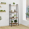 Bookcase Display Storage Shelving Unit Stand 4/5 Tier Steel Frame Ladder Shelf