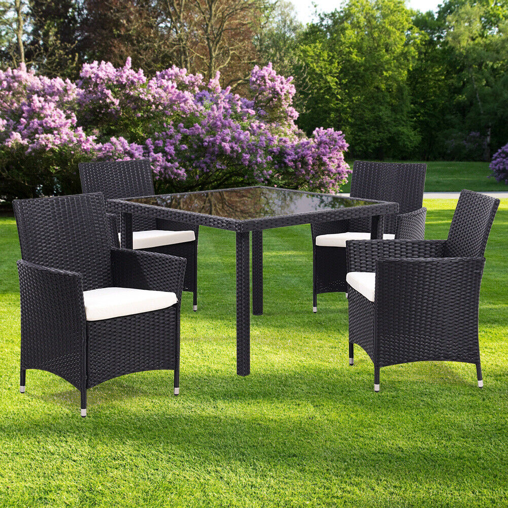 Rattan Garden Furniture Sets 4/6 PCS Rattan Chairs and Table Balcony Bistro Set