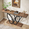 140 cm Console Table, Wooden and Metal Butterfly Entry Table, Long Narrow Table