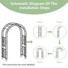 Heavy Metal Garden Arch Trellis Climbing Plants Vine Rack Outdoor Wedding Stand