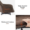 2xSwivel Dining Chairs Faux Leather Padded Seat Dining room Modern Brown