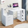 Computer Office Desk Writing Study Table Workstation w/ Shelves & Drawers White