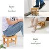 Bamboo Small Stool for Kids or Adults Foot Rest Shaving Step Stool with Storage