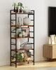Bookcase Rustic Bookshelf Book Shelving Unit Wood Display Rack Storage Organiser