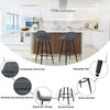 1/2/4/6x Kitchen Bar Stool Samt Padded Pub Chair w/ Backrest High Counter Stool