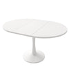 Extendable Round Dining Table 110-140 cm Round/Oval Kitchen Table for 4-6 People