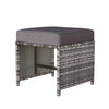 Rattan Corner Garden Furniture 7 Seater Corner Sofa Table Outdoor Patio Set Grey