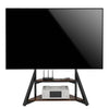 XXL Adjustable TV Floor Stand Corner TV Mount Wood Media Console Shelf 65-100"