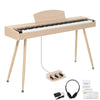 88 Key Weighted Digital Piano with Metal Stand Power Adapter Triple Pedals
