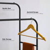Heavy Duty Double Clothes Rail Hanging Rack Garment Display Stand Shoes Storage