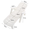 1/2X Sun Lounger Outdoor Garden Chair 5 Position Adjustable Patio Sunlounger Bed