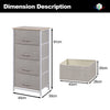 4/5/6 Fabric Beside Cabinet Storage Unit Chest of Drawers Organizer Living Room