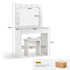 Dressing Table With Hollywood Mirror Stool 2 Drawers Bedroom Makeup Desk Modern