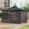 Large Party Gazebo 13x10ft - Weatherproof Mesh Side Panels Included