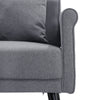 Modern 2 Seater Sofa Loveseat Compact Settee Linen Fabric Armrest with Pillows