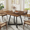 Square Dining Table for 4 People, 31.5'' Small Dining Room Table with Metal Base