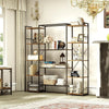 Industrial Bookcase Large Storage Unit Rustic Shelving Sturdy Display Cabinet