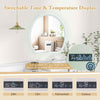 Half Circle LED Bathroom Mirror w/ Touch Switch & 3-Color Lights