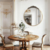 French Style Round Wall Mirror Wall Mounted Bathroom Mirror Hotel Dressing Table