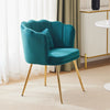 Tub Chair Accent Chair Curved Back Velvet Upholstered Armchair metal Legs Green