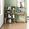 MONDEER Computer Desk Corner Desk Office 360° Adjustable Shelve L-Shaped