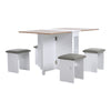 Wooden Drop Leaf Butterfly Folding Dining Set Kitchen Dining Table with 4 Chairs