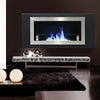 Bio Ethanol Fireplace Recessed Wall Mounted Stainless Steel Glass Biofire Heater