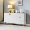 140cm Wooden Sideboard Cabinet Storage Buffet Cupboard 2 Doors & 3 Drawers White