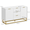 Embossed Storage Cabinet / Freestanding Cupboard with 3 Drawers & 2 Cupboards