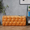 CHESTERFIELD Spinningfields Gold PLUSH VELVET OTTOMAN button bench 98x42x40 CM