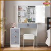 Dressing Table With Sliding Drawers Mirror Stool Set Makeup Vanity Desk Bedroom