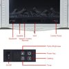 Fireplace TV Stand for TVs up to 65 Inches With 1500W Electric Fireplace Insert