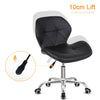 Computer Desk Chair Office Cushioned Chair Chrome Legs Swivel Fabric/PU/Velvet