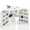 Corner Dressing Table Desk Cupbpard Workstation Foldable Shelf Storage Display