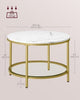Coffee Table, Living Room Table, Sofa Cocktail Table Faux Marble Round
