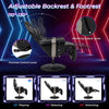 Massage Gaming Chair Height Adjustable Swivel Racing Video Gaming Recliner