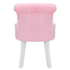 Plush Fluffy Dressing Table Stool Vanity Makeup Chair Scroll Back Padded Seat