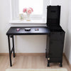 Pro Rolling Manicure Nail Table W/ Station Vanity Make Up Studio Trolley Mirror