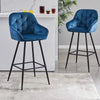 2* Velvet Bar Stools Breakfast Bar stool Pub Chairs Padded Seat Metal Leg CLIPOP