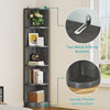 5-Tier Corner Shelf Bookshelf Free Standing Bookshelves Wooden for Home Office