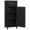 Bathroom Storage Cabinet Floor Standing Wooden Cupboard w/ Single Door & Drawer