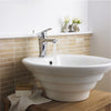 460mm Countertop Wash Basin Vessel Sit-On 1 Tap Hole White Ceramic Modern