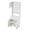 Wooden Tall Cabinet Cupboard Kitchen Living Room Side Table Storage with Doors