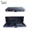 Glarry Microgroove Leather Electric Guitar Hardshell Case Black Square Lockable