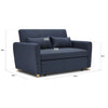 Dahlia Navy Blue 2-Seater Pull Out Sofa Bed - Convertible Sleeper Sofa